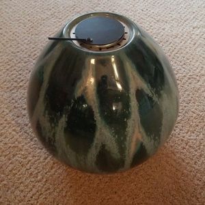 Sterno candle lamp for outside, green